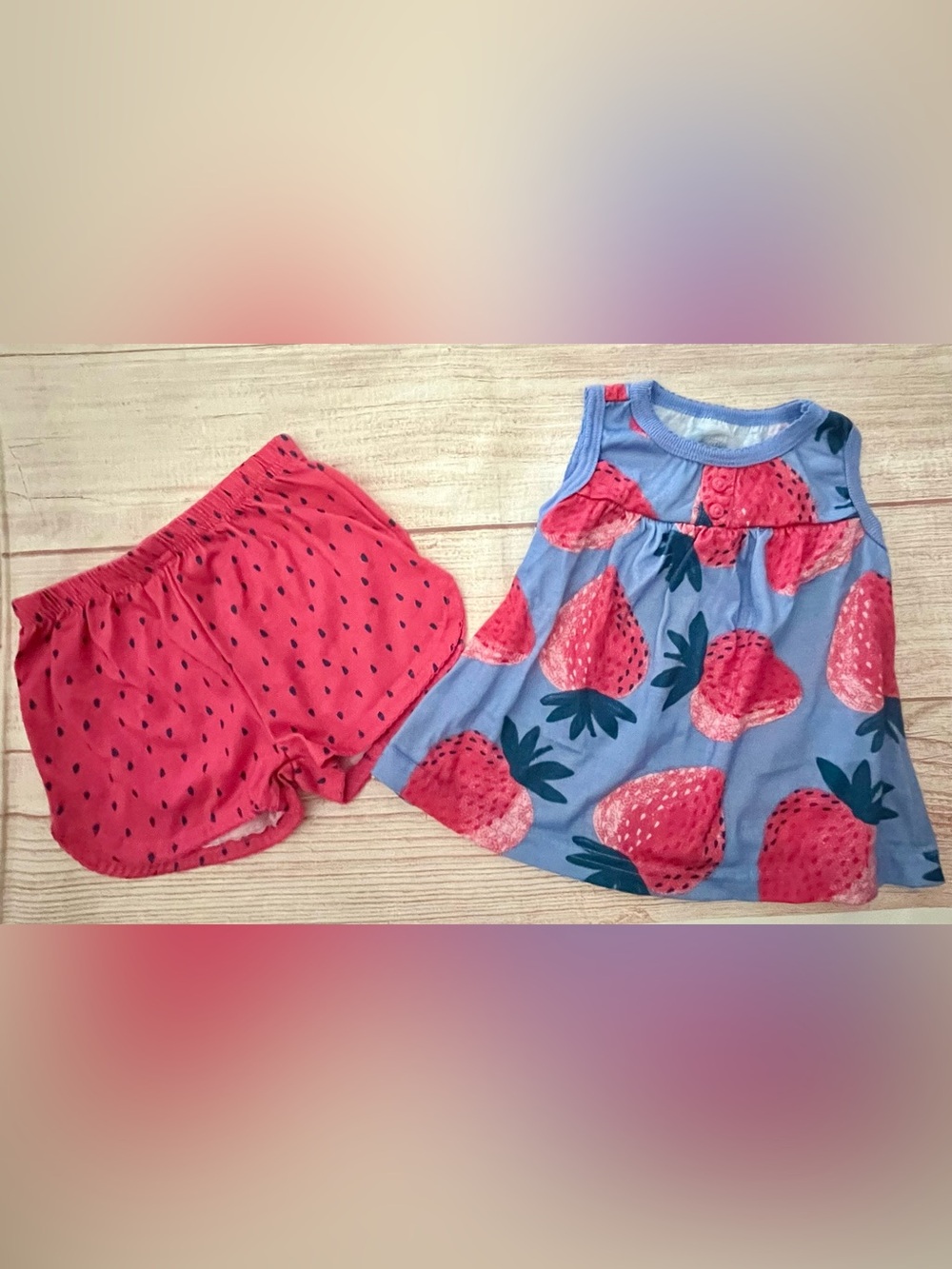 Just One You 12 Mo 2 Pc Outfit Strawberries